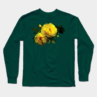 Two Yellow Roses in Sunshine Long Sleeve T-Shirt